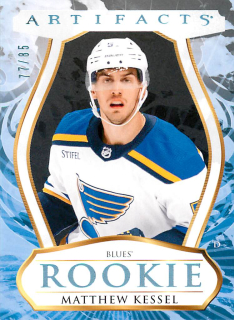 2023-24 UD Artifacts - Matthew Kessel - Rookie Light Blue Steel /85 #184