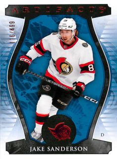 2023-24 UD Artifacts - Jake Sanderson - Ruby /499 #79
