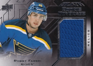 2015-16 UD Black - Robby Fabbri - Rookie Coverage Relics #RCOV-FA
