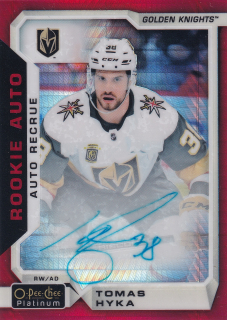 2018-19 UD O-Pee-Chee Platinum - Tomáš Hyka - Red Prism Rookie Auto /50 #R-TH